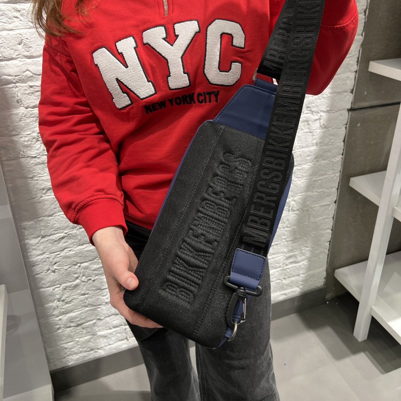 Сумка мужская Bikkembergs BKBO00035P BLUE Сумка мужская Bikkembergs BKBO00035P BLUE