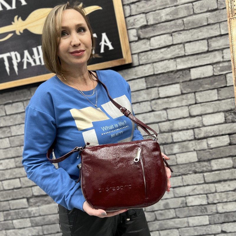 Сумка Di Gregorio 755 naplak bordo Сумка Di Gregorio 755 naplak bordo